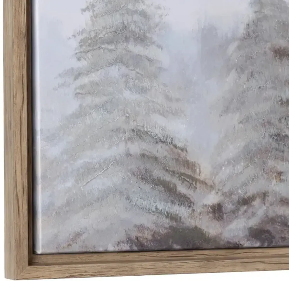 Foggy Pine Forest Framed Canvas 71"W x 20"H