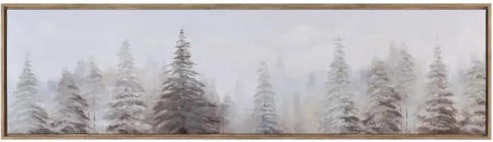 Foggy Pine Forest Framed Canvas 71"W x 20"H