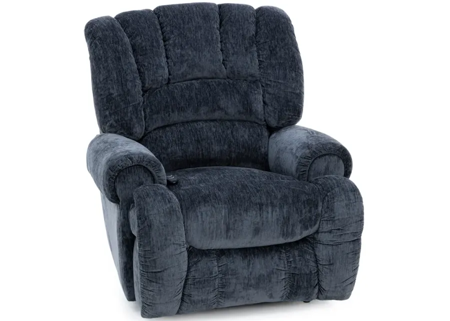 Atlas Oversized Power Recliner in Midnight