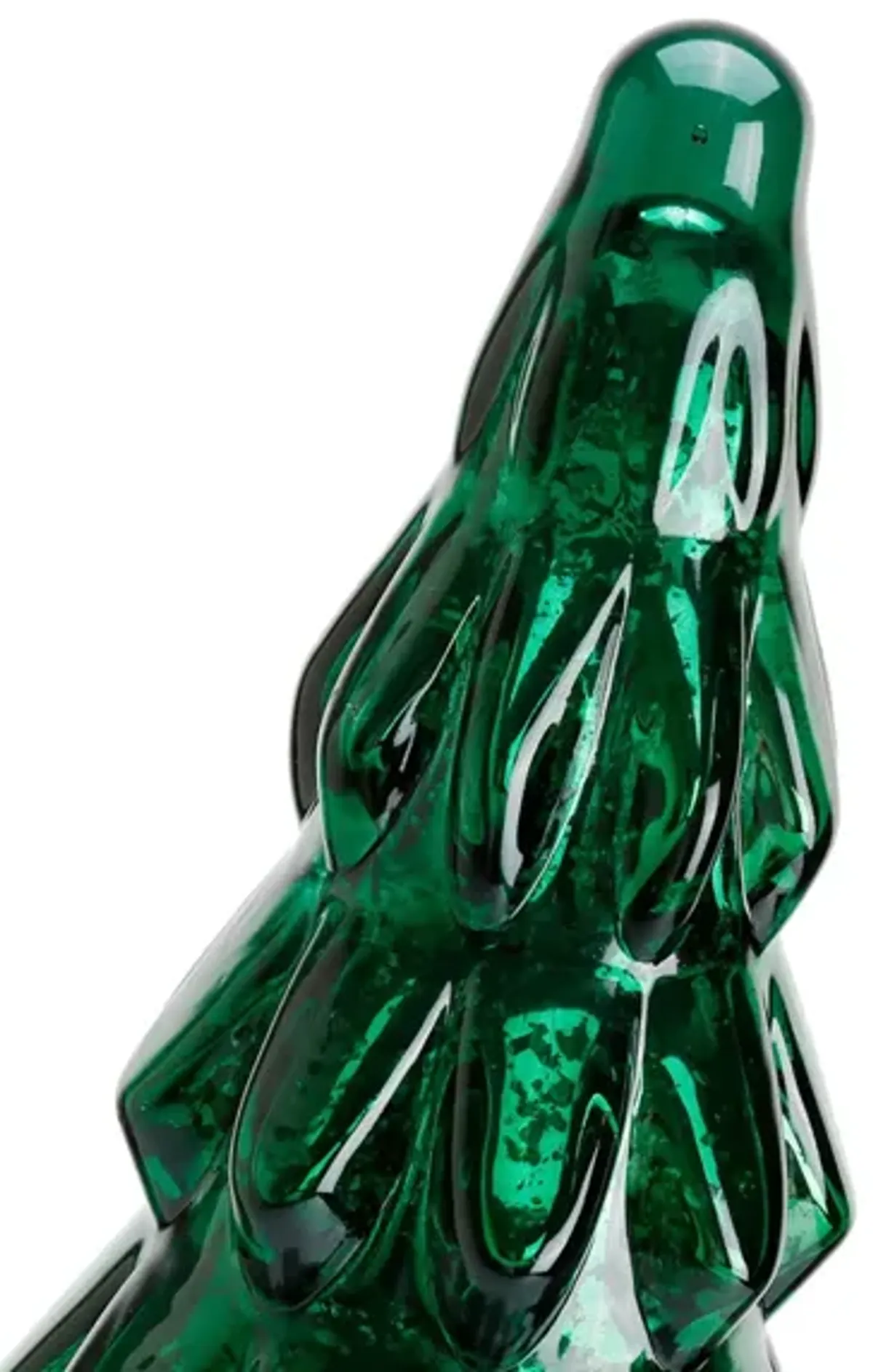 Small Green Mercury Glass Christmas Tree 6.7"W X 10.6"H