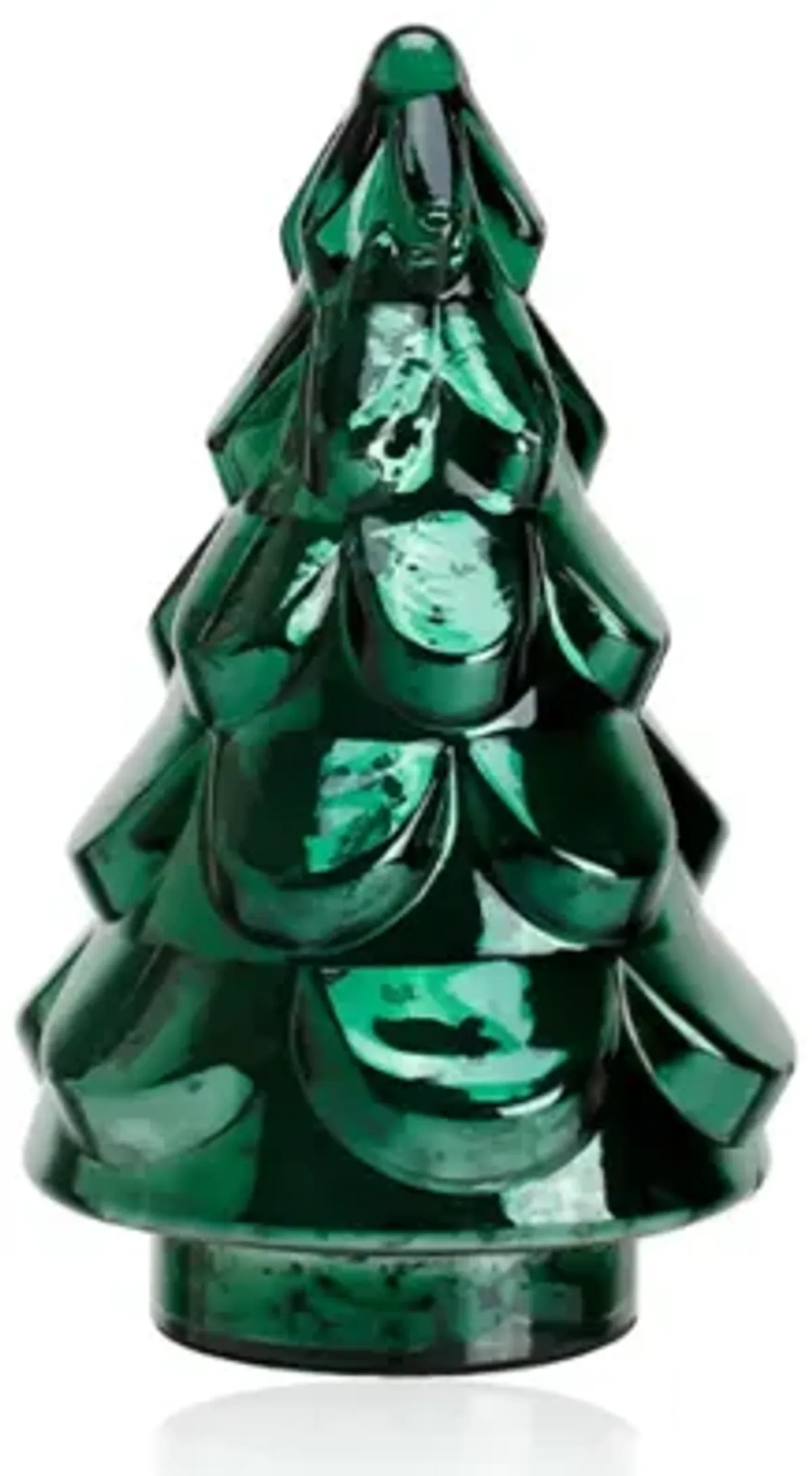 Small Green Mercury Glass Christmas Tree 6.7"W X 10.6"H