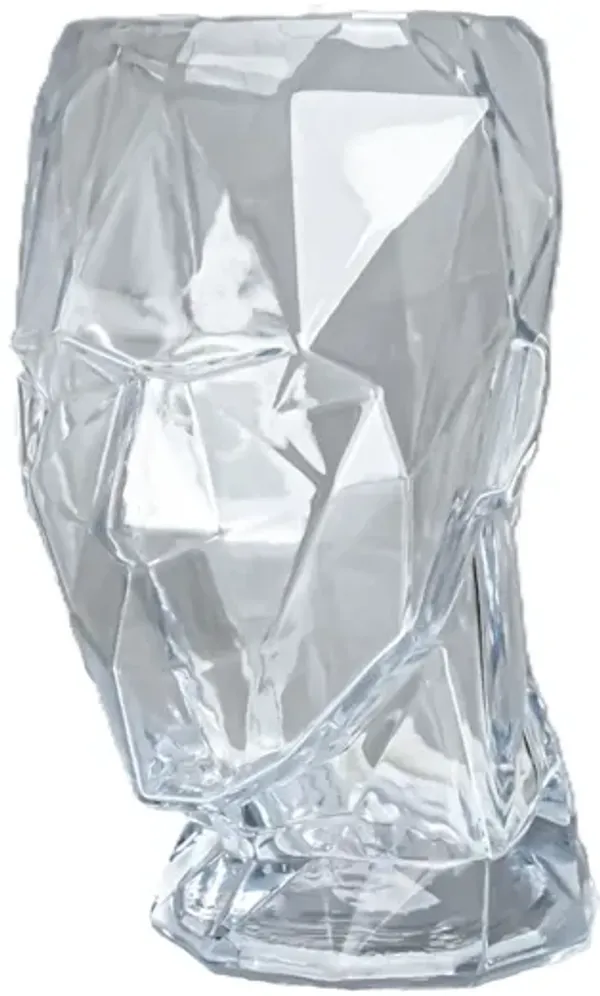 Clear Glass Head Vase 7.5"W x 9"H