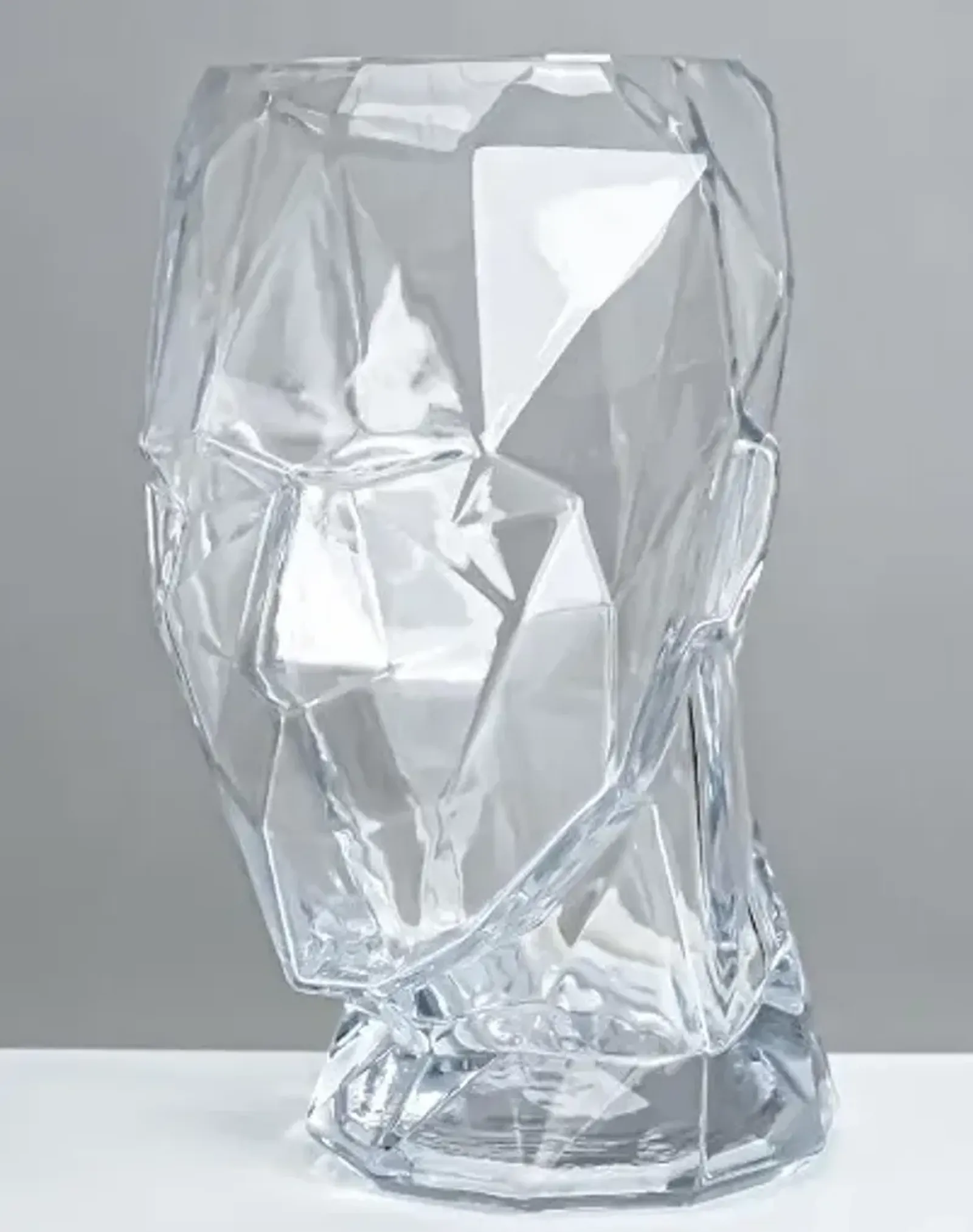 Clear Glass Head Vase 7.5"W x 9"H