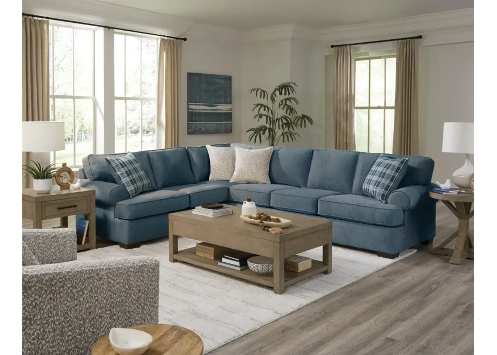 Quaker 2-Pc. Sectional in Navy