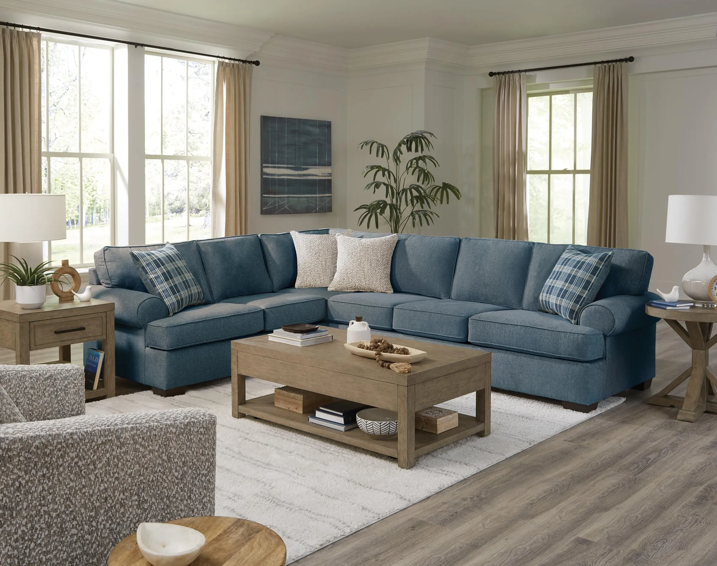 Quaker 2-Pc. Sectional in Navy