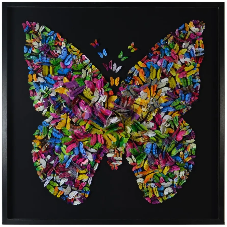 Paper Butterfly Shadowbox 47.3"W x 47.3"H