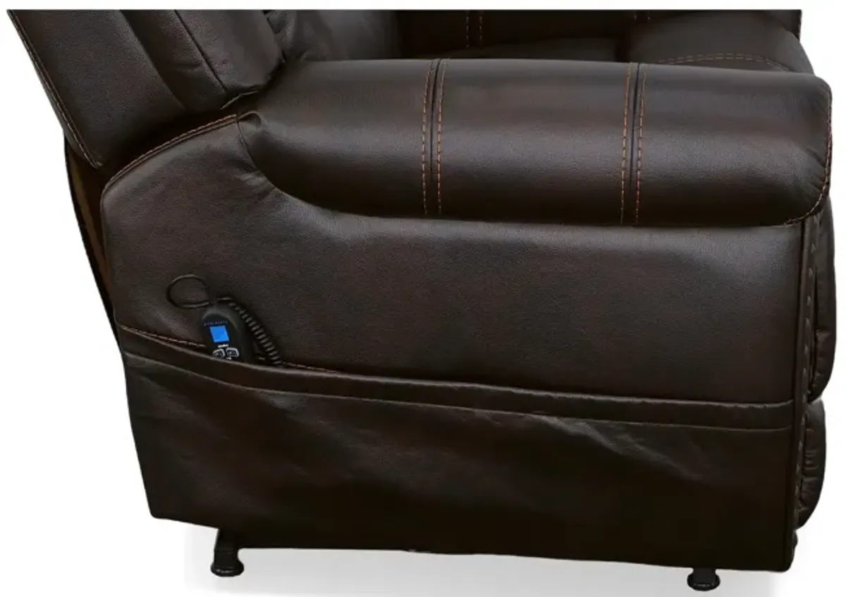 Oscar Fully Loaded Lift Chair in Dark Brown