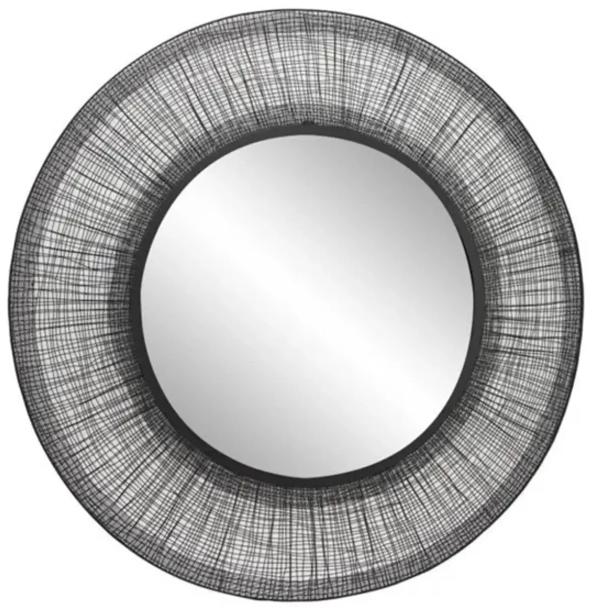 Black Metal Mirror 40" Round