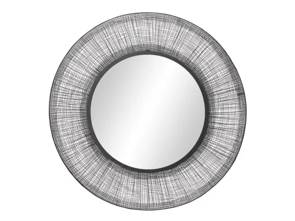 Black Metal Mirror 40" Round