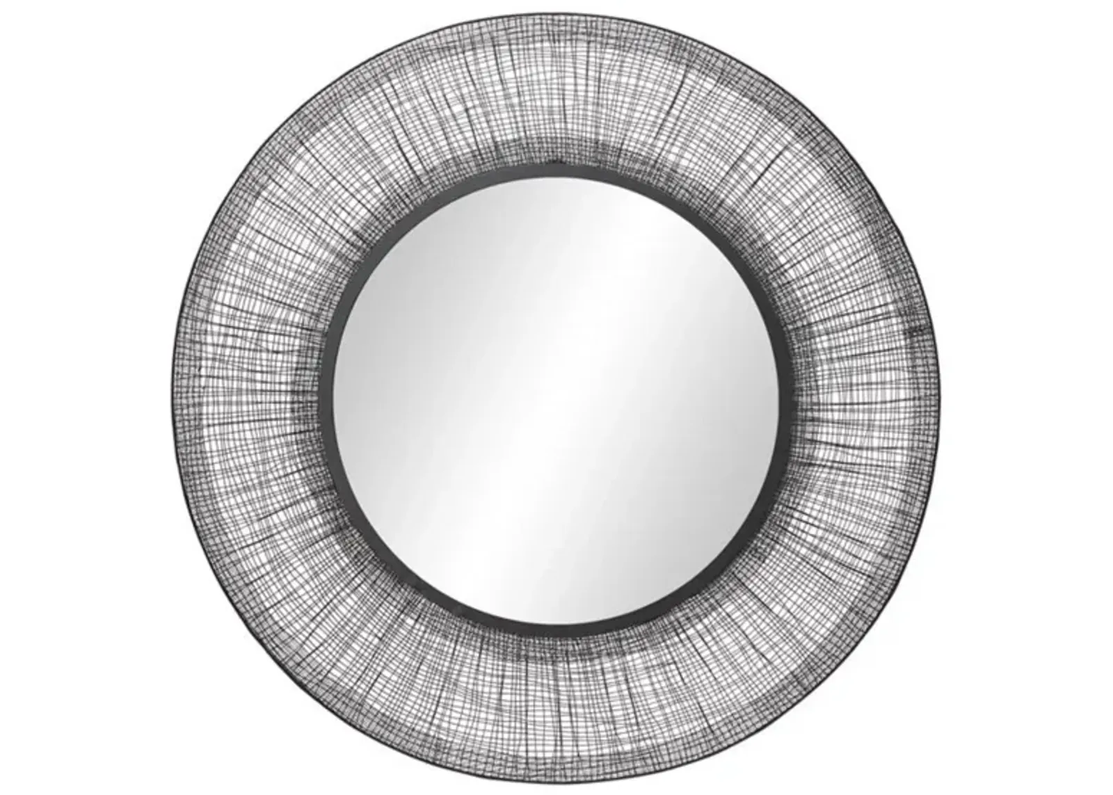 Black Metal Mirror 40" Round