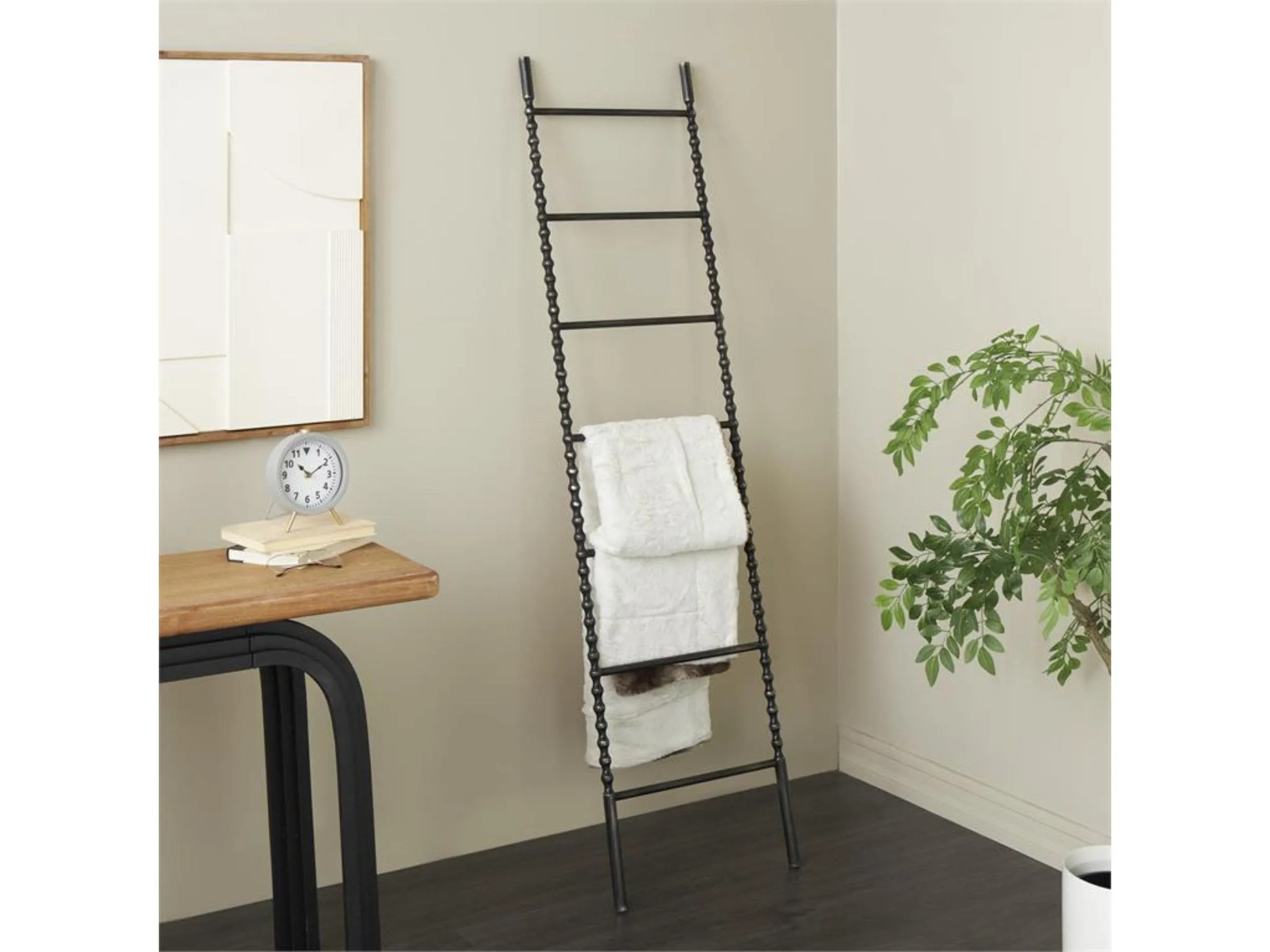 Black Metal Ladder 18"W x 70"H