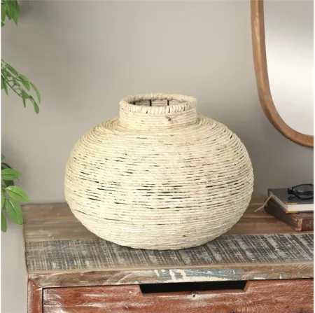 Wide Natural Seagrass Vase 15"W x 11"H