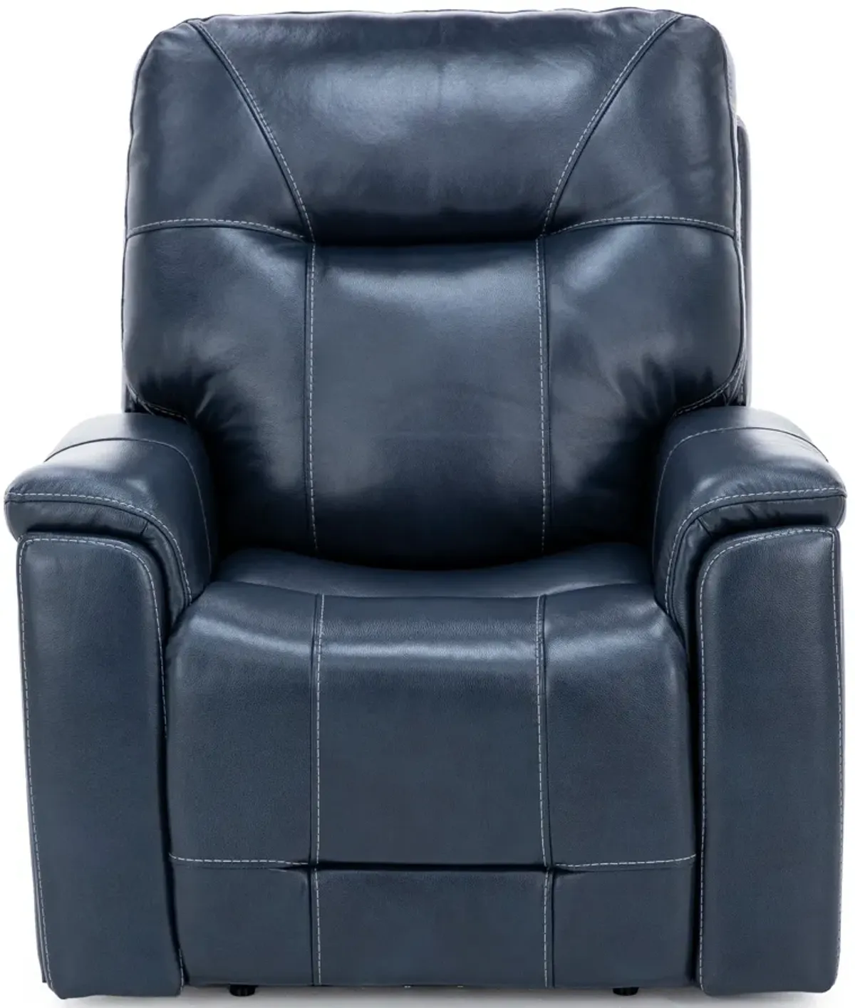 Matthew Leather Fully Loaded Zero Gravity Recliner With Hidden Cupholders In Ocean