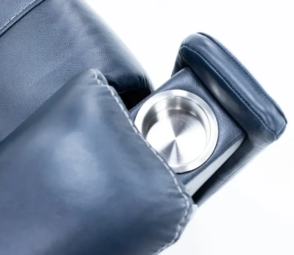 Matthew Leather Fully Loaded Zero Gravity Reclining Sofa With Hidden Cupholders In Ocean