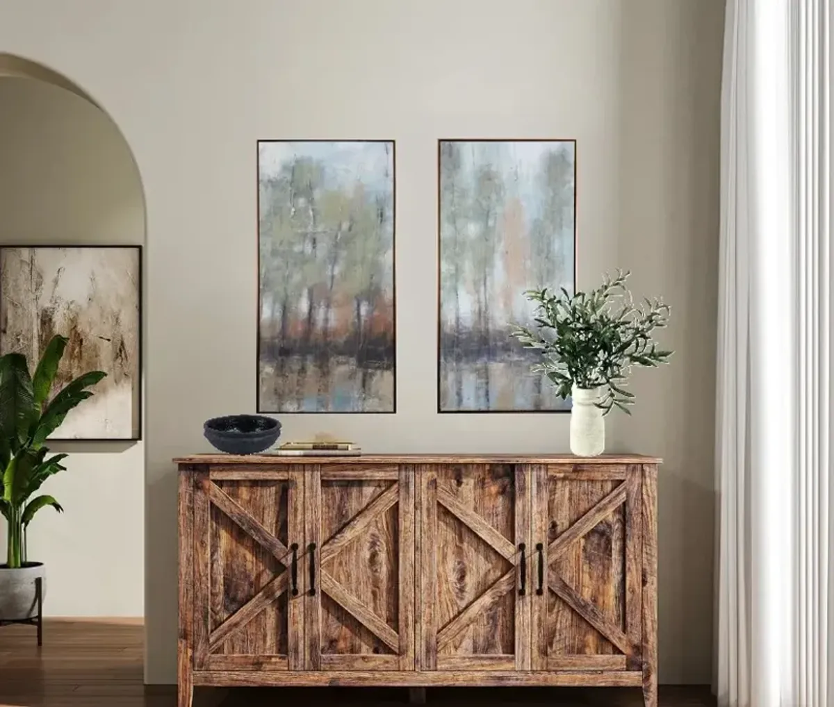 Green Forest II Canvas Art 32"W x 62"H