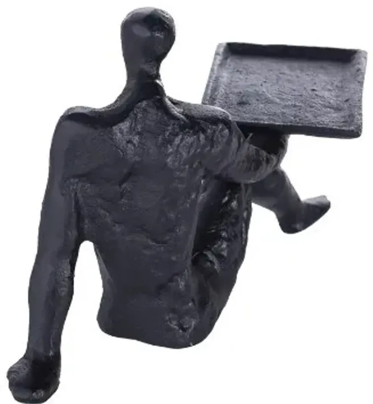 Man with Tray Figure 11"W x 6"H