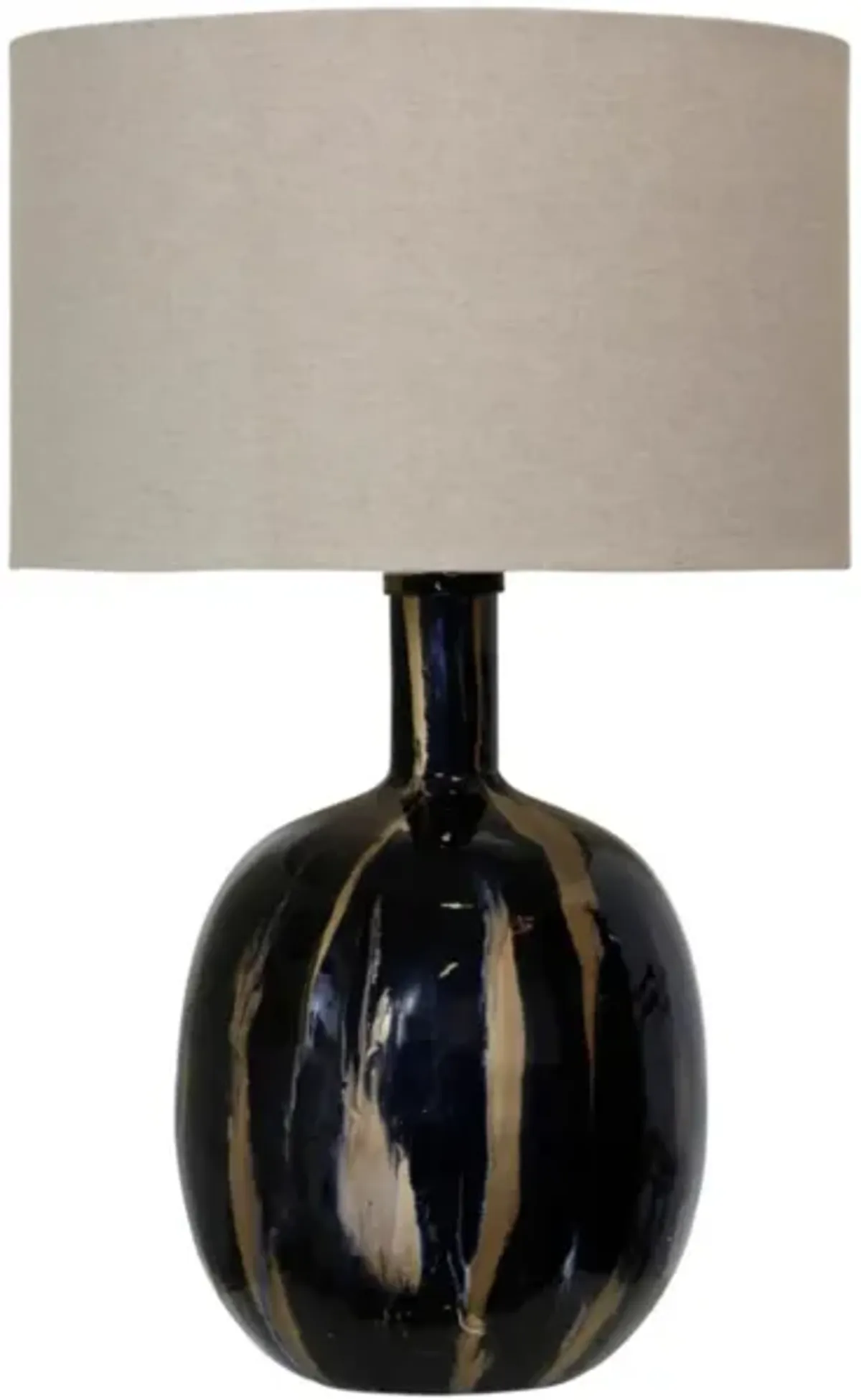 Black and Gold Iron Table Lamp 32"H