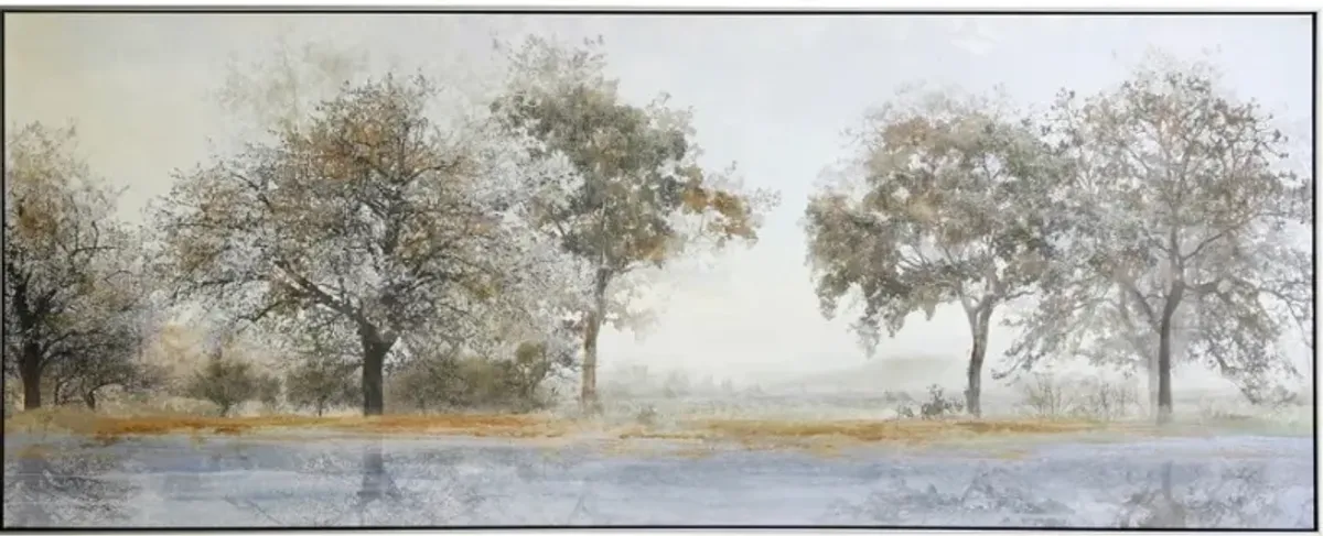 Trees On The Water Handpainted Art 72"W x 28.5"H