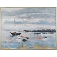 Sailing Handpainted Framed Canvas 50"W x 38"H
