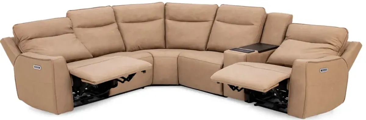 Blake Leather 6-Pc Fully Loaded Reclining Modular