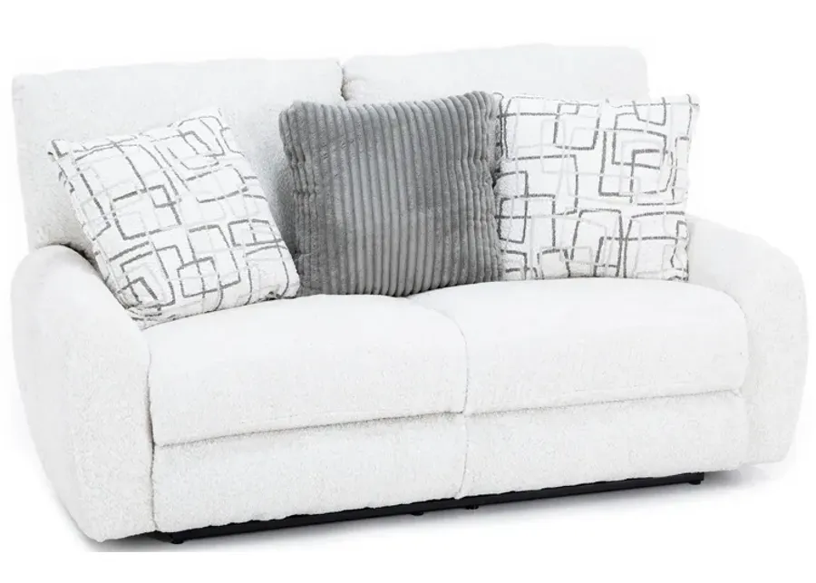 Nolan Power Lay-Flat Reclining Loveseat in Cream