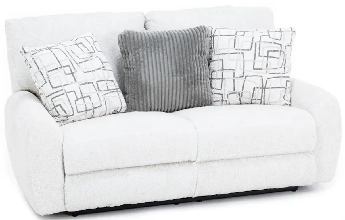 Nolan Power Lay-Flat Reclining Loveseat in Cream