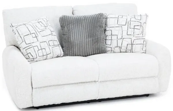 Nolan Power Lay-Flat Reclining Loveseat in Cream