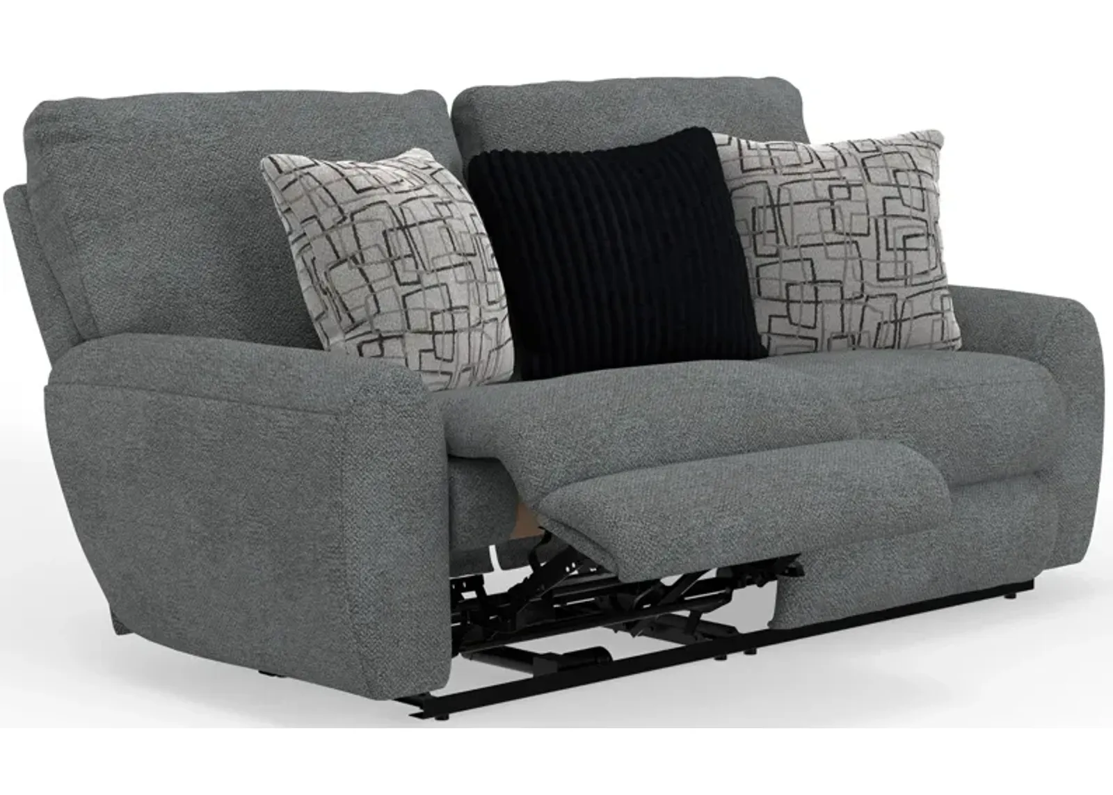 Nolan Power Lay-Flat Reclining Loveseat in Dolphin