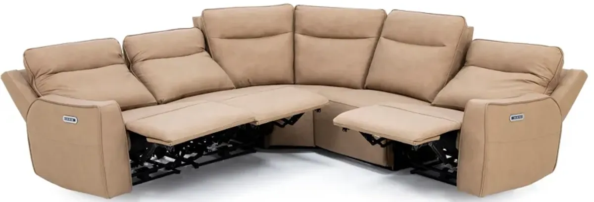 Blake Leather 5-Pc Fully Loaded Reclining Modular