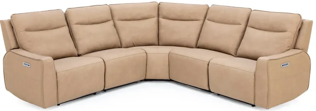 Blake Leather 5-Pc Fully Loaded Reclining Modular