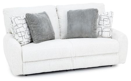 Nolan Power Lay-Flat Reclining Sofa in Cream