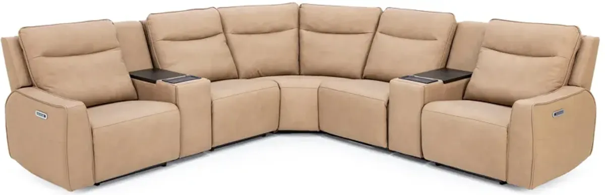 Blake Leather 7-Pc Fully Loaded Reclining Modular