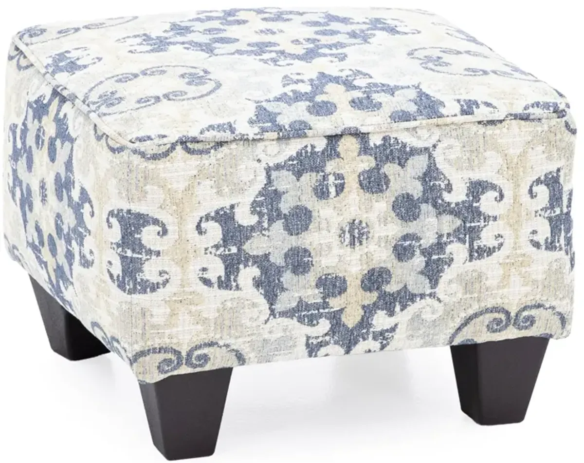 Cynthia Accent Ottoman in Storm