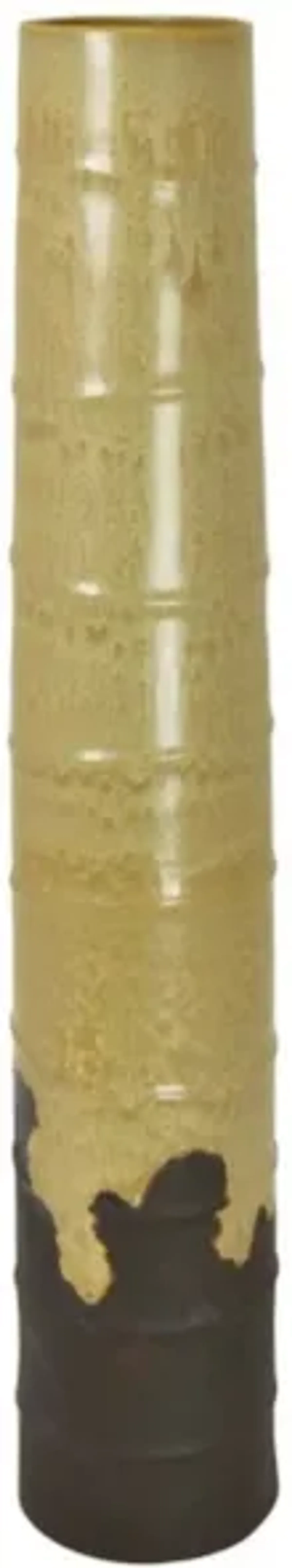 Tall Beige and Brown Ceramic Vase 5"x35"H