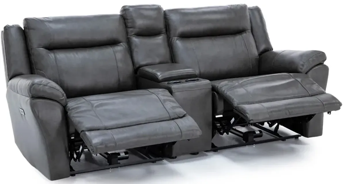 Madrid 3-Pc. Leather Power Reclining Wall Saver Console Loveseat