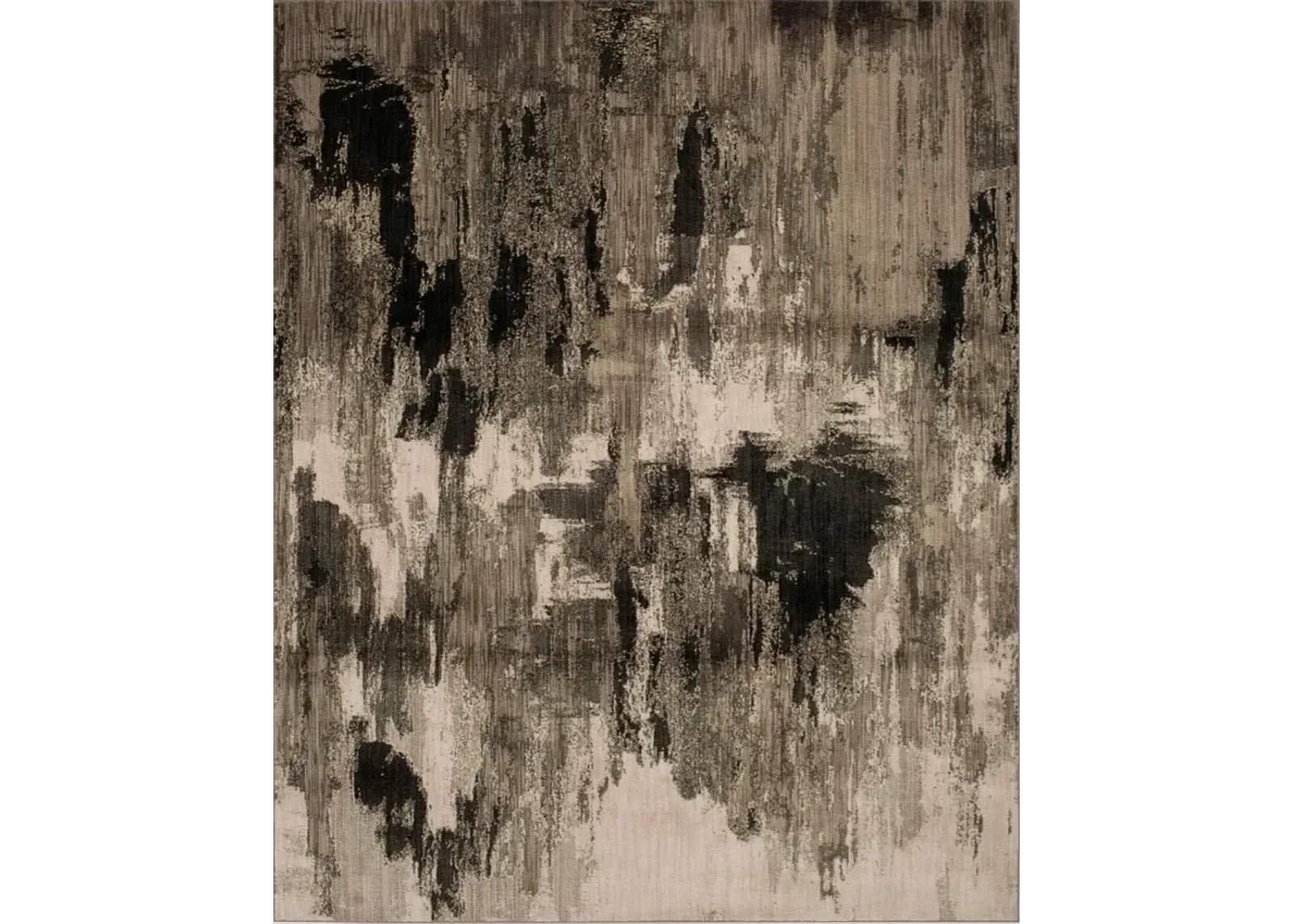 Elements Taupe/Black Abstract Area 8'W x 11'L