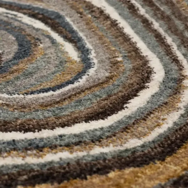 Milestones Taupe Swirl Area Rug 5'3"W x 7'10"L