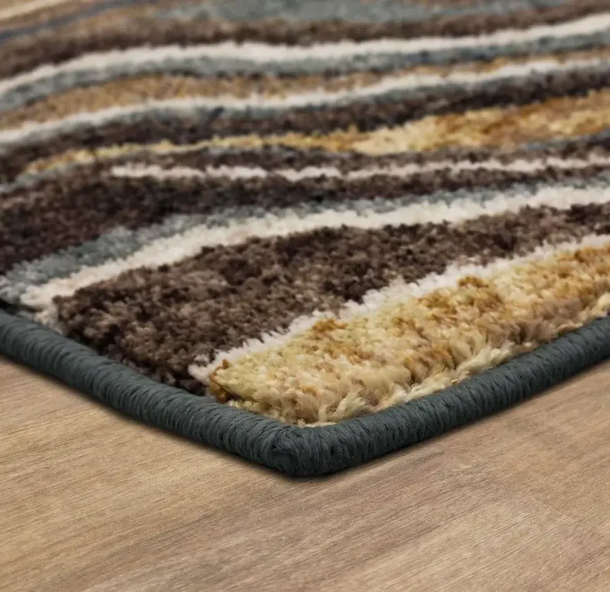 Milestones Taupe Swirl Area Rug 5'3"W x 7'10"L