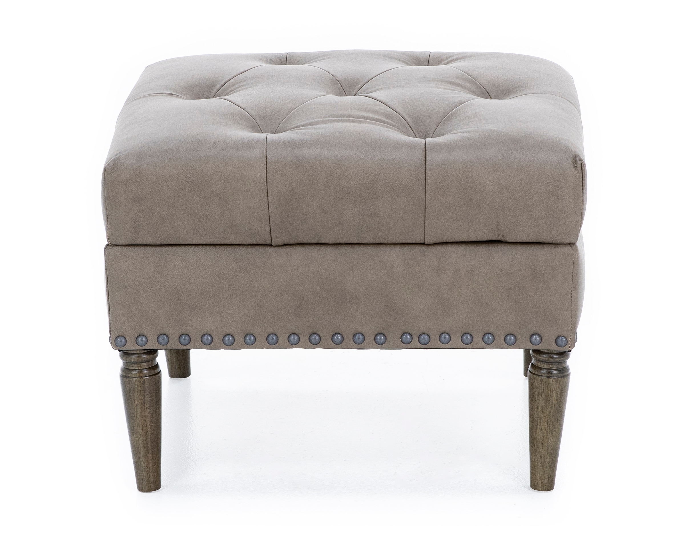 Danbury Leather Small Square Ottoman