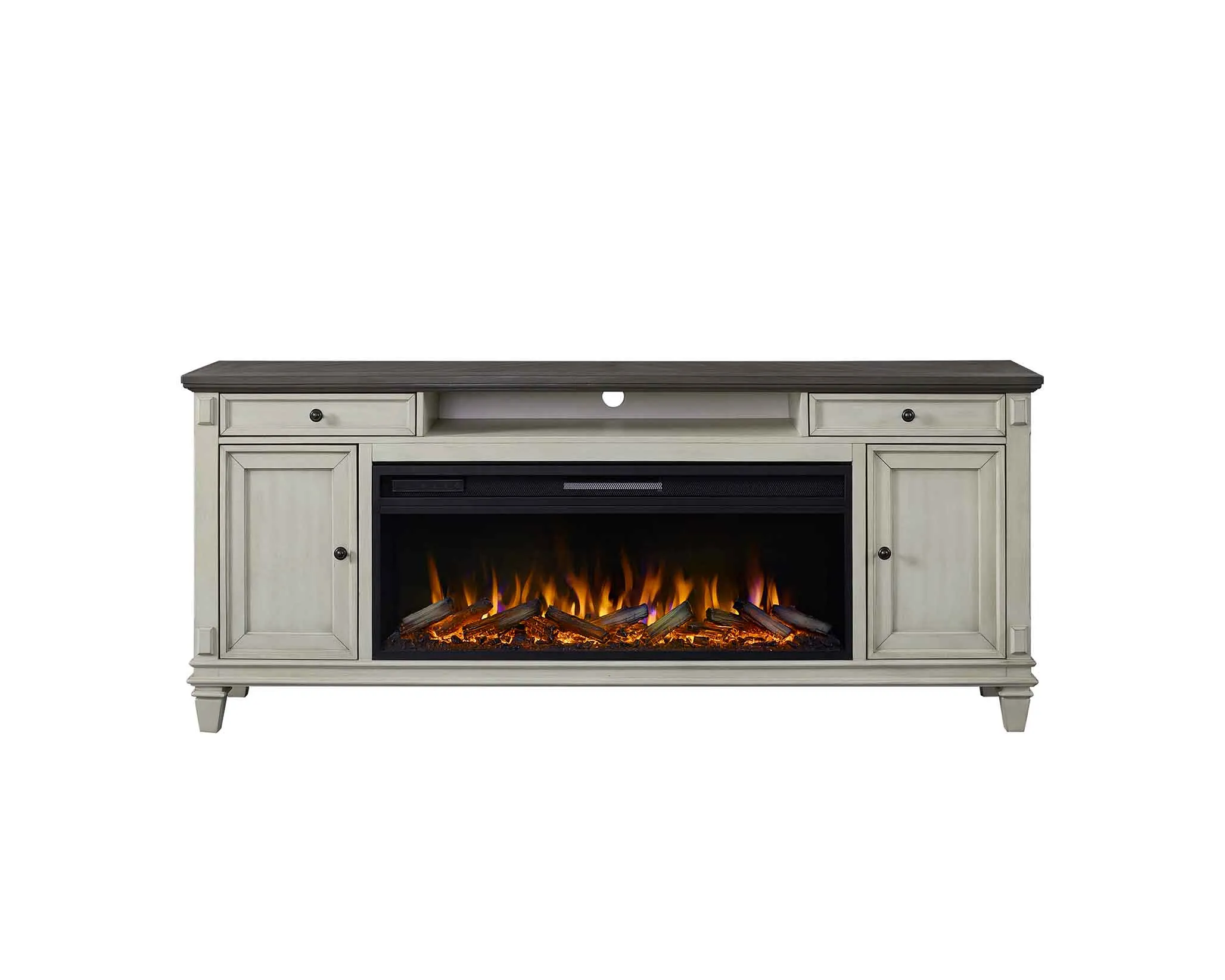 White Estate 76" Fireplace