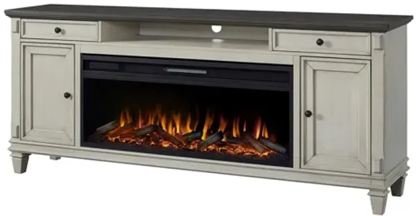 White Estate 76" Fireplace