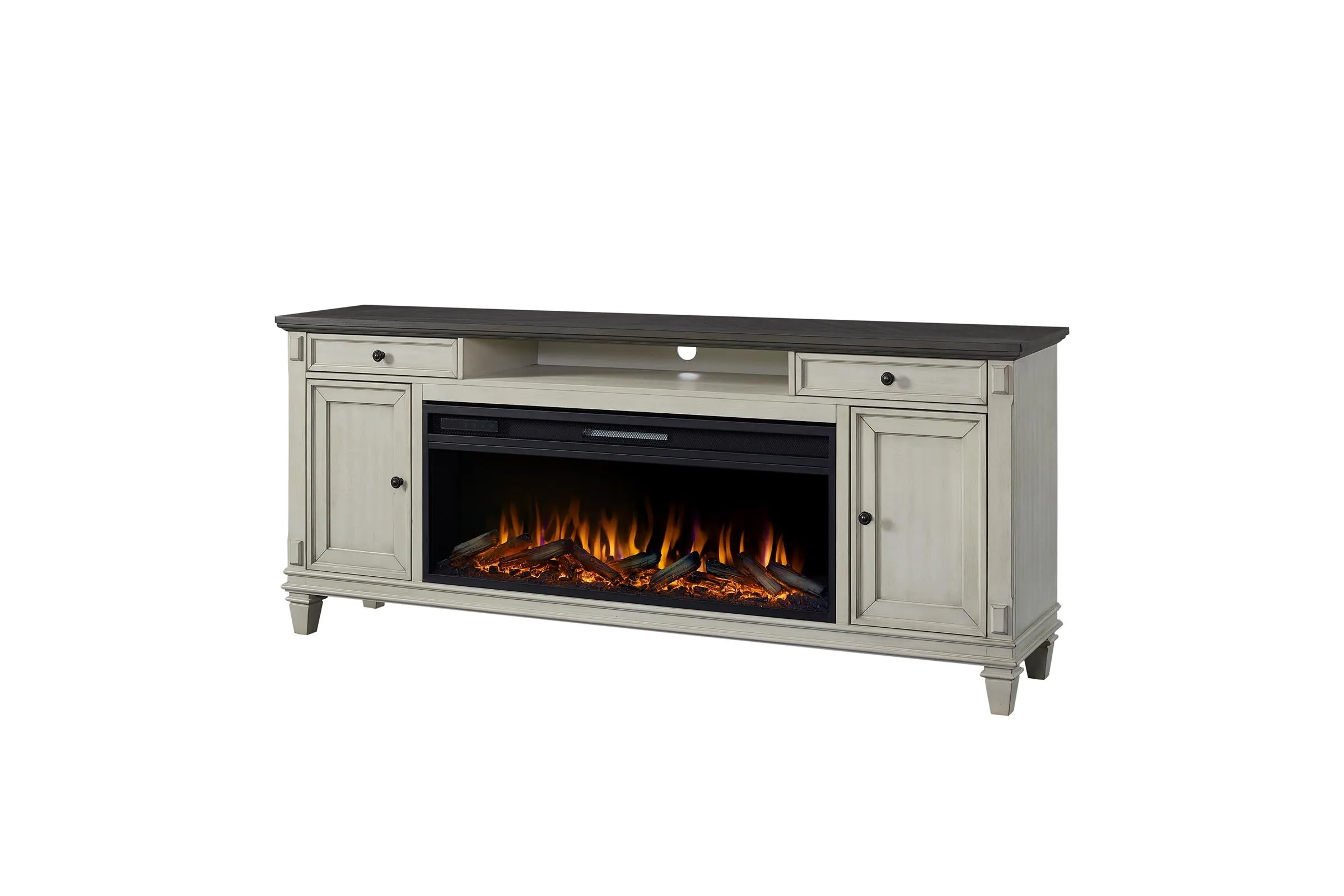 White Estate 76" Fireplace