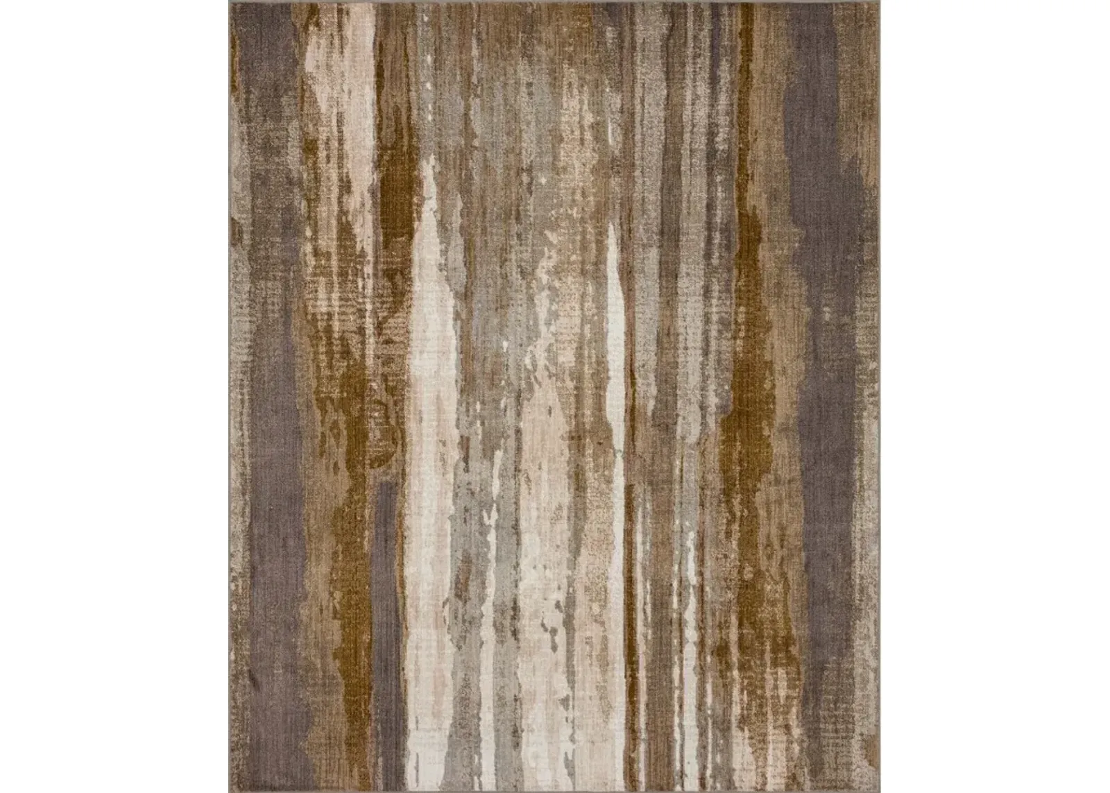 Milestones Grey/Gold/Taupe Area Rug 5'3"W x 7'10"L