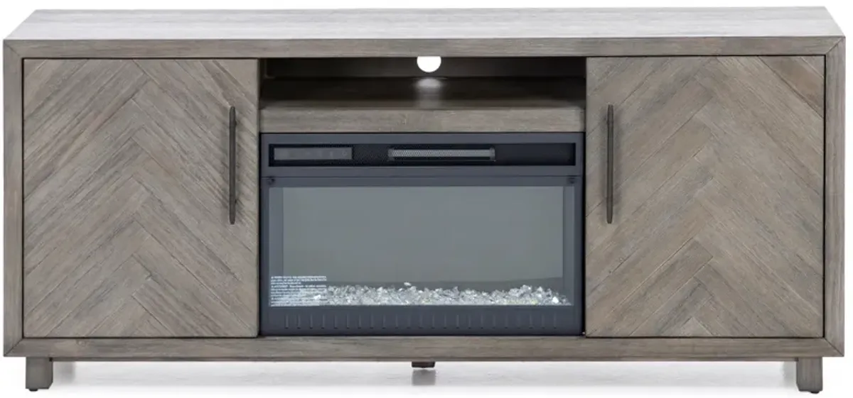 Chevron 67" Fireplace