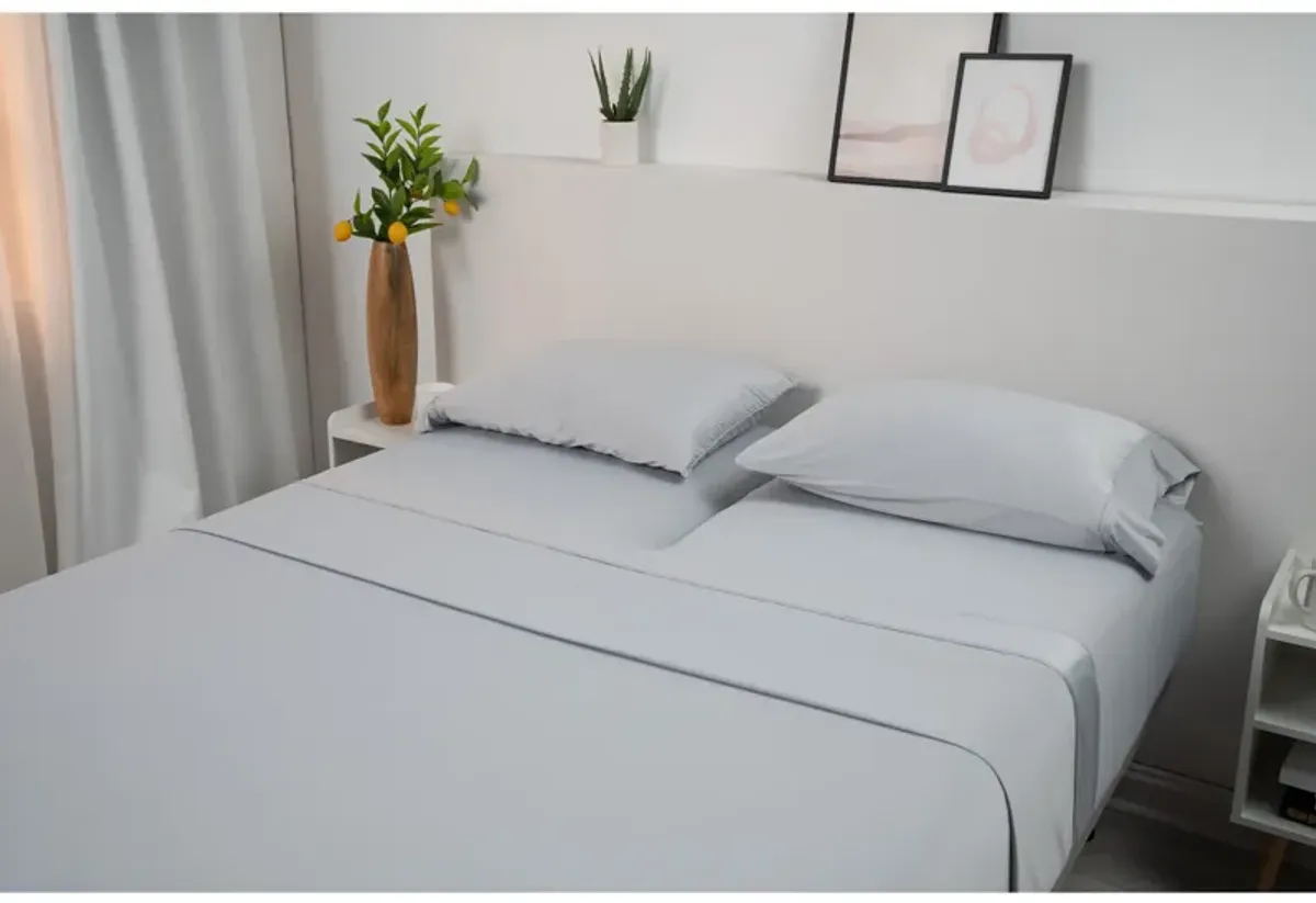 Dri-Tec Light Grey Split Head Queen Sheet Set