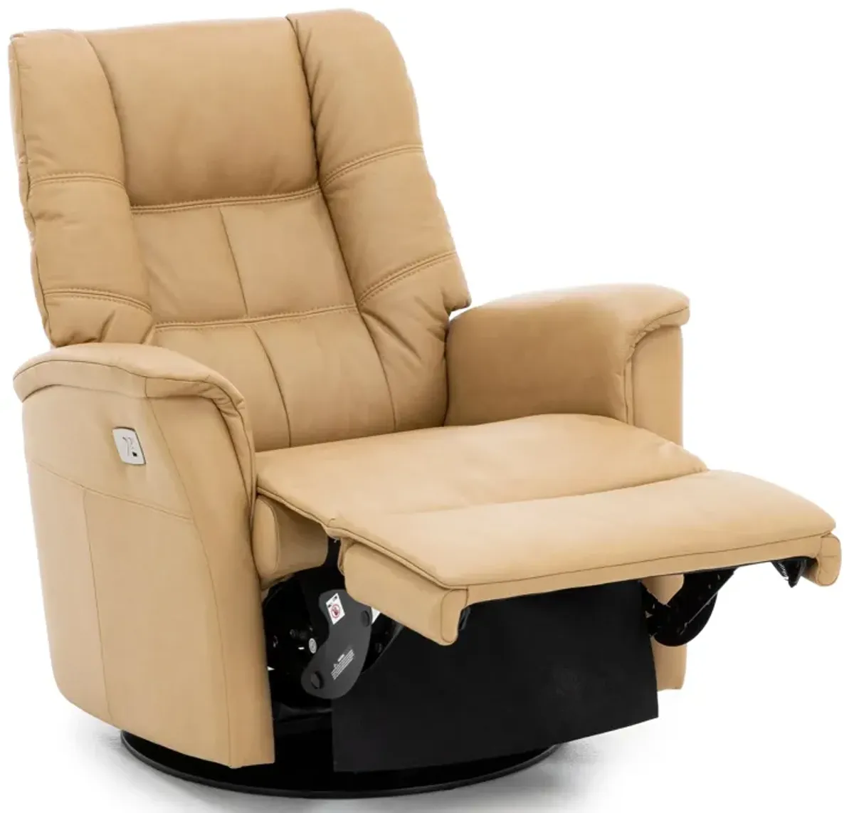 Modern Comfort by Direct Design Veronica Leather Large Power Swivel Glider Recliner