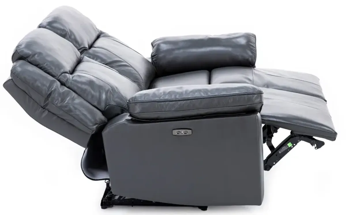 Castle Leather Power Headrest Reclining Loveseat