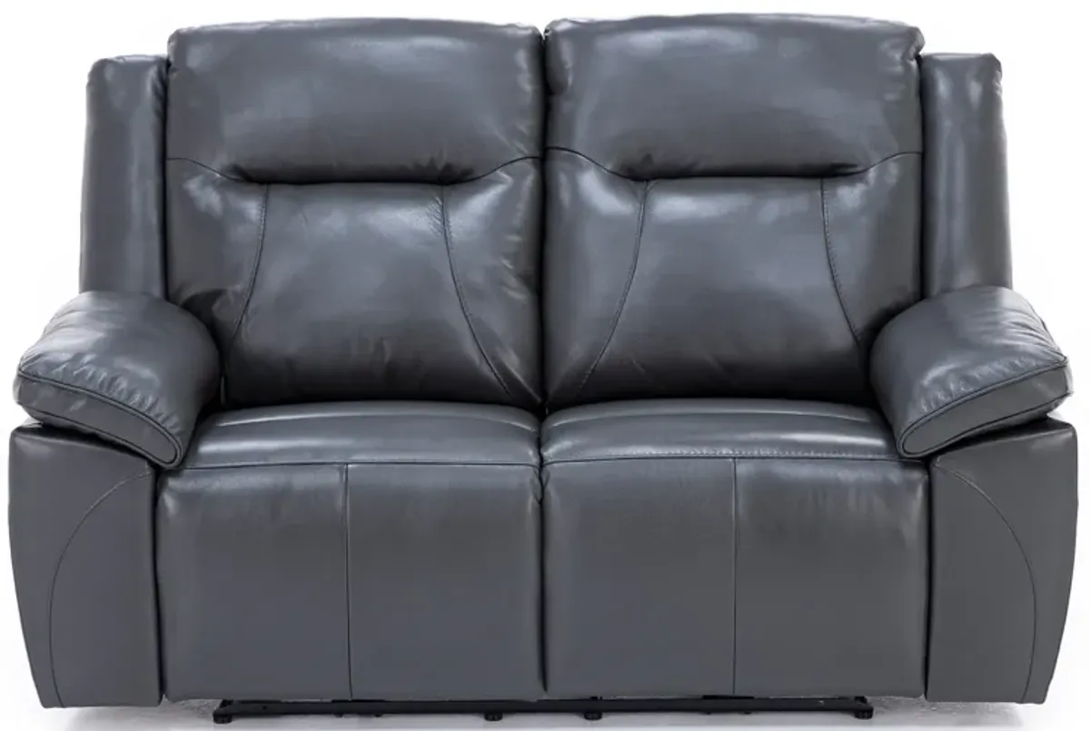 Castle Leather Power Headrest Reclining Loveseat