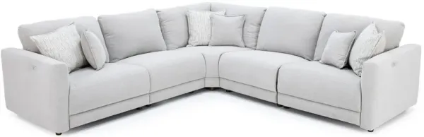 Direct Design Gavin 5-Pc. Power Wall Saver Reclining Modular In Oyster With 2 Reclining Seats