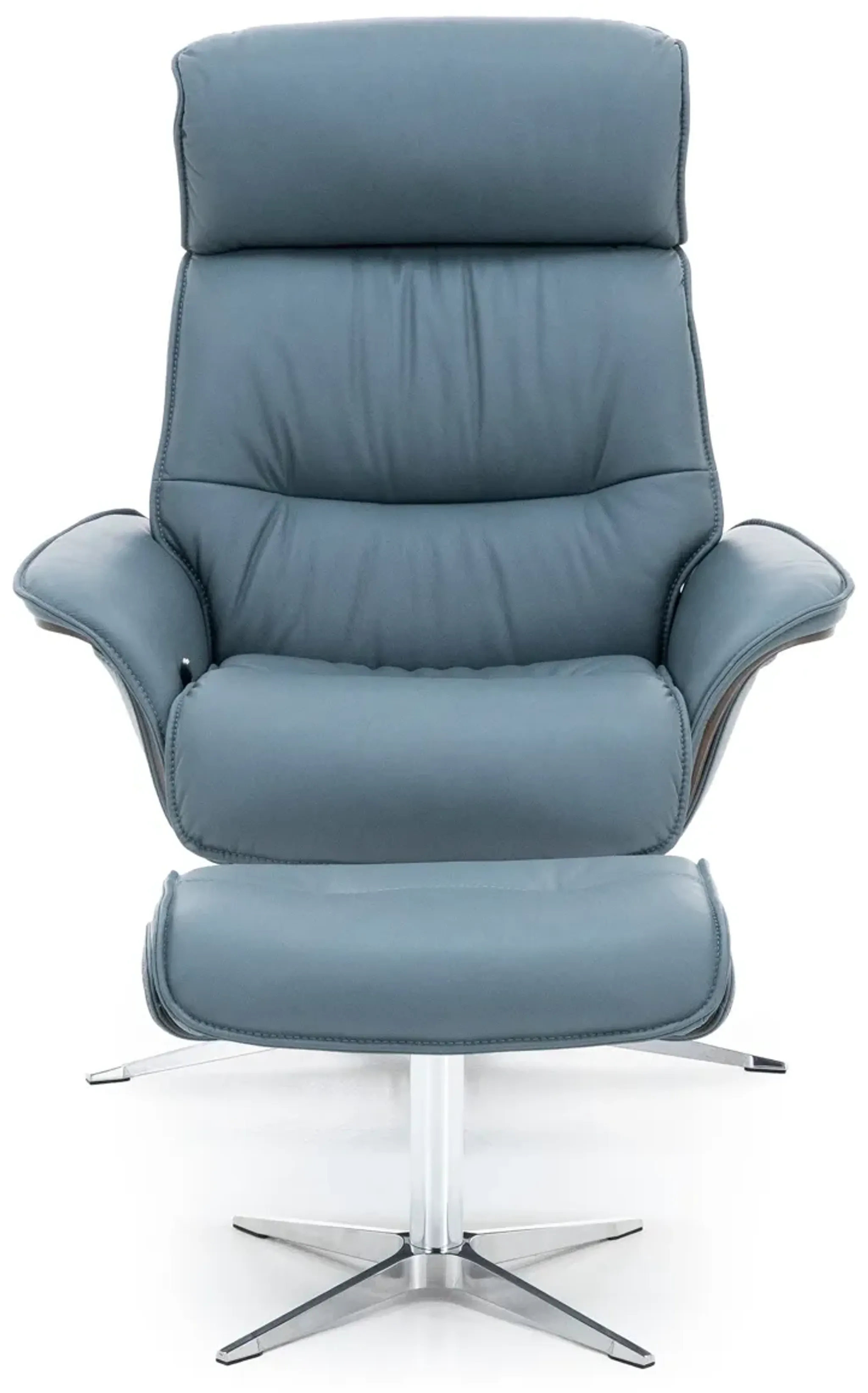 Modern Comfort By Direct Design Celestial Leather Reclining Swivel ...